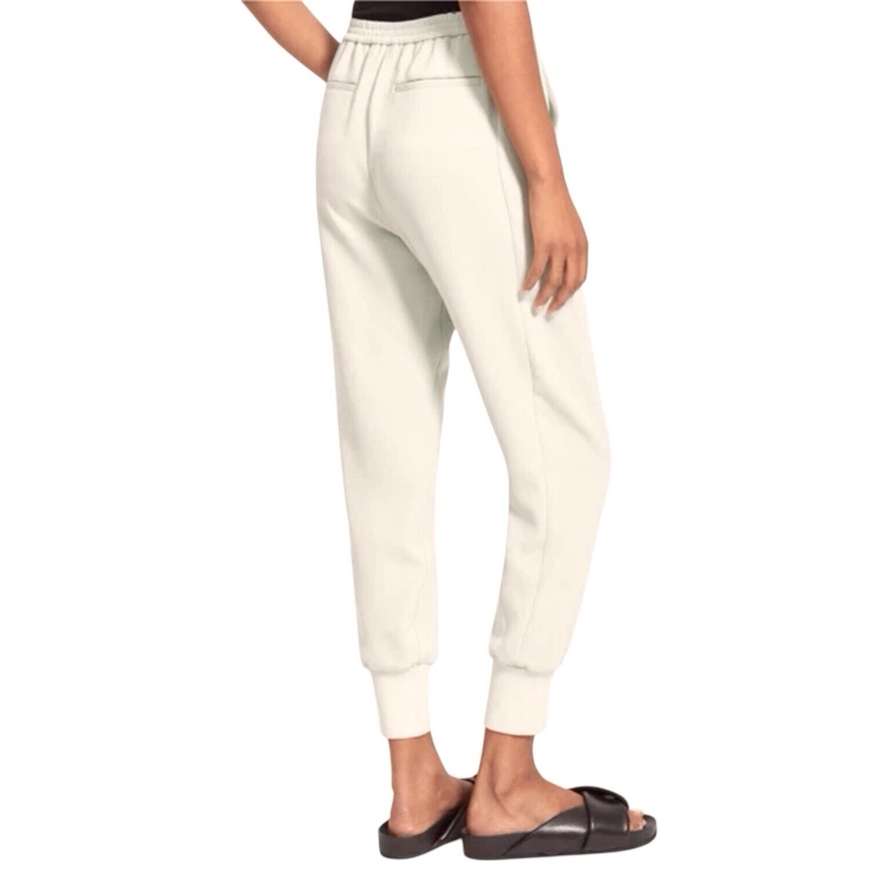 Theory Essential Jogger Cream Color Crepe High Rise Ankle Pants Size Small - Picture 3 of 6